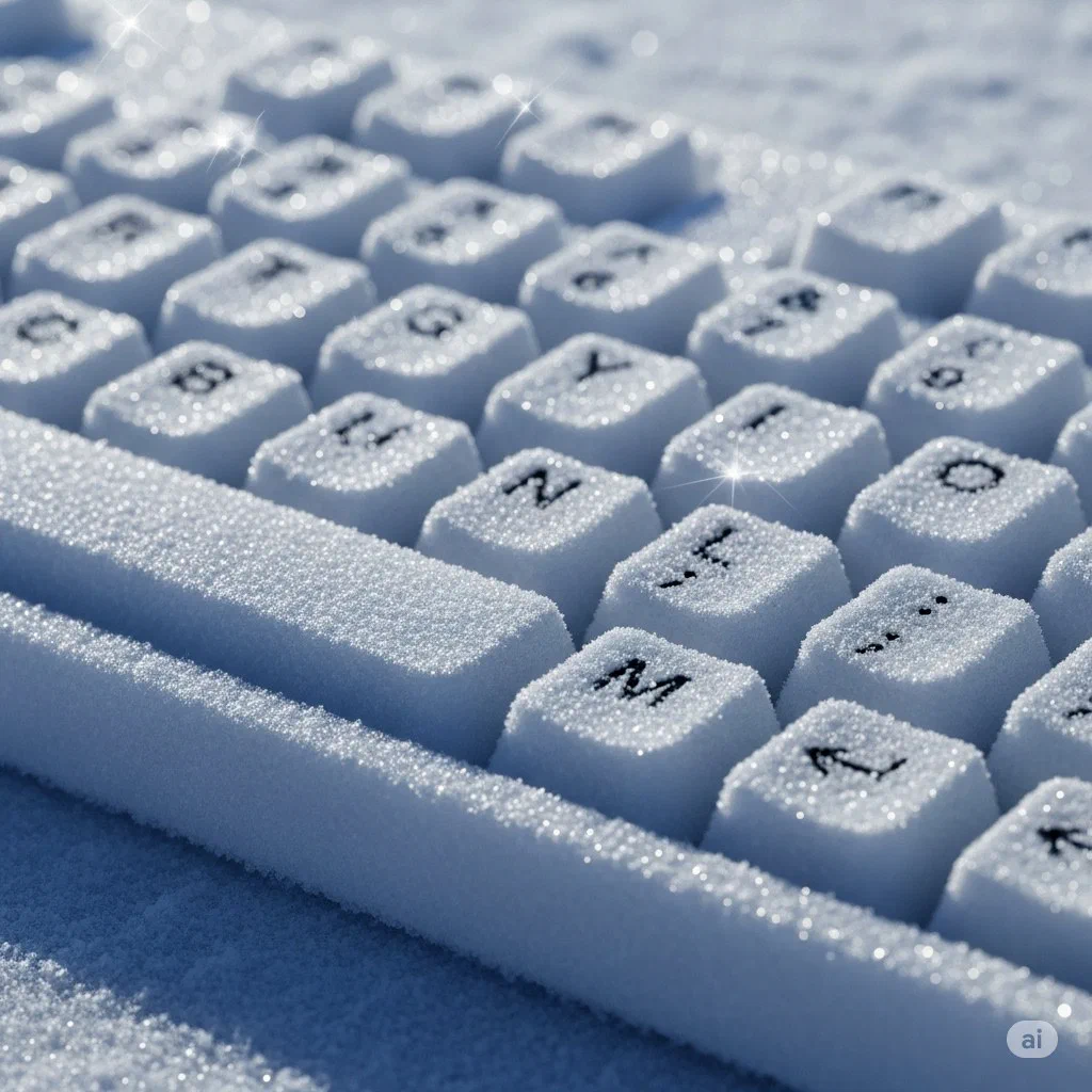 Клавиатура из снега